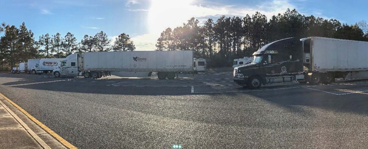 semi trucks on the road