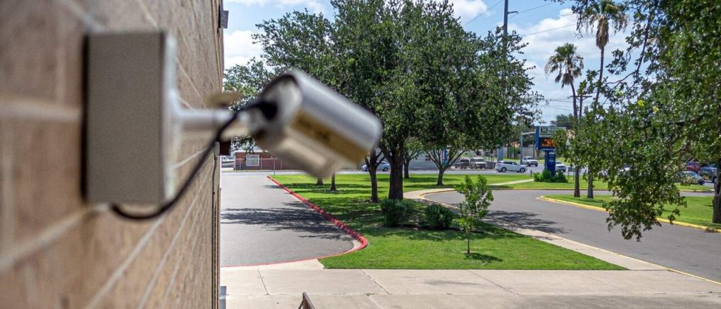 surveillance camera at Morris Middle School ICT